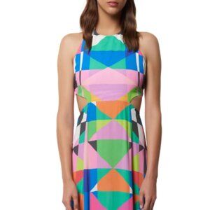 Mara Hoffman Halter Midi Dress with a Colorful Geometric Print